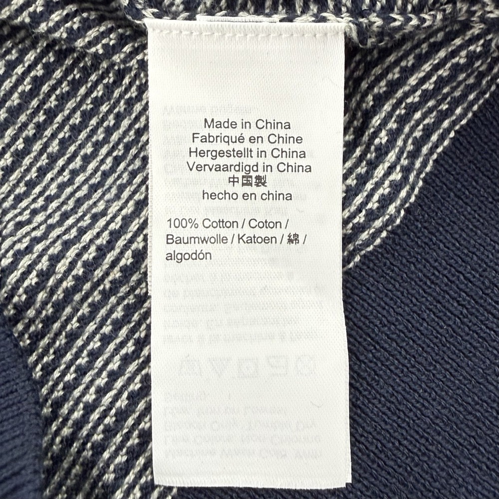 J Crew Cotton Sweater Birds-Eye Stitch Men NWT XS Navy Crewneck Classic Pullover - Picture 10 of 11